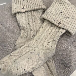 UGG Cream Casual Cable Knit Socks